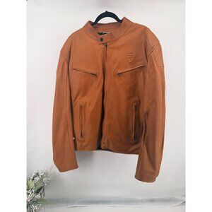Ducati by Dainese Downtown leather motorcycle jacket made from fine vintage full